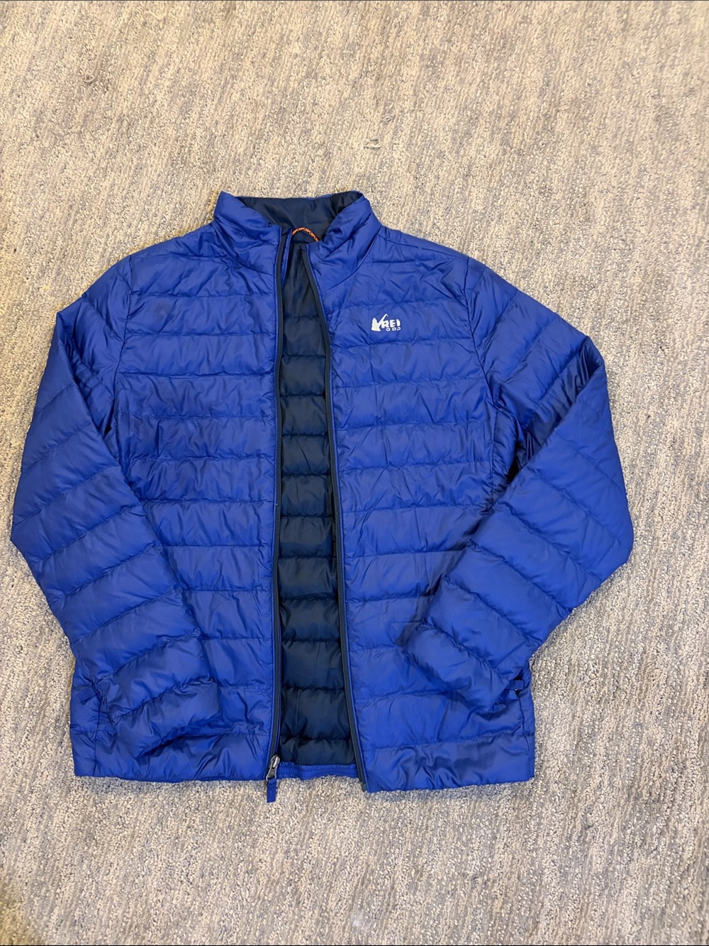 REI boys XL Royal Blue Quilted Packable Puffer Jacket